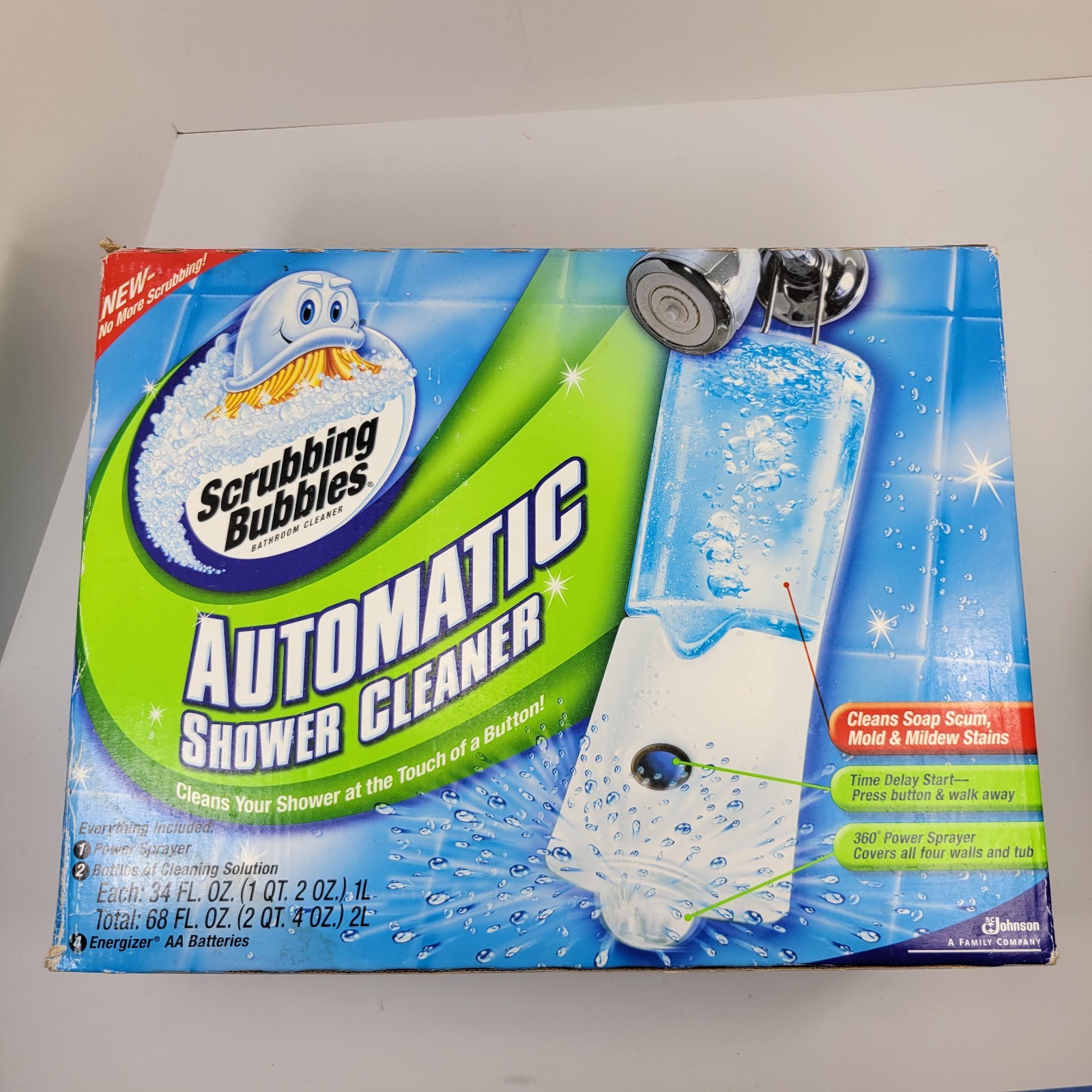 Scrubbing Bubbles 609271 Automatic Shower Cleaner Starter Kit with 2 Refills