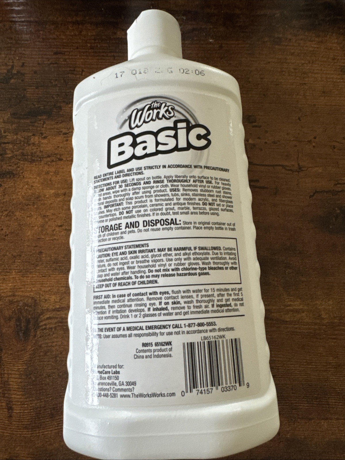🔥 The Works Basic Tub And Shower Cleaner 16 FL OZ New Sealed 1 Bottle Free Ship