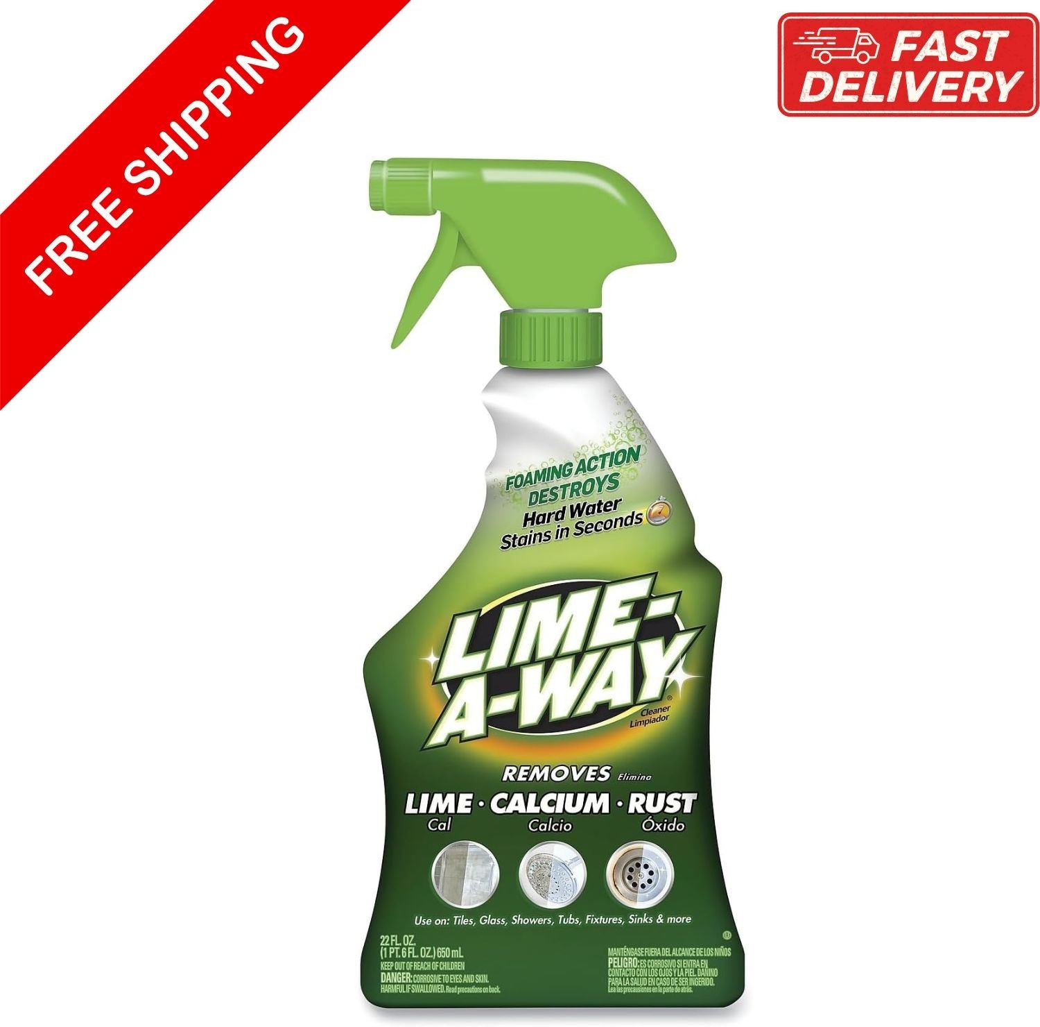 Cleaner, 22 Fluid Ounce Calcium Lime Cleaner and Rust Remover CLR Lime…