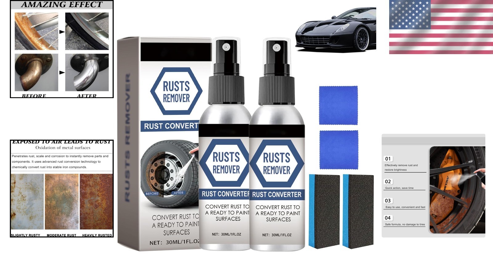 Nexa 2.0 Rust Remover Spray – Instant Shine for Metal & Multi-Surface Protection