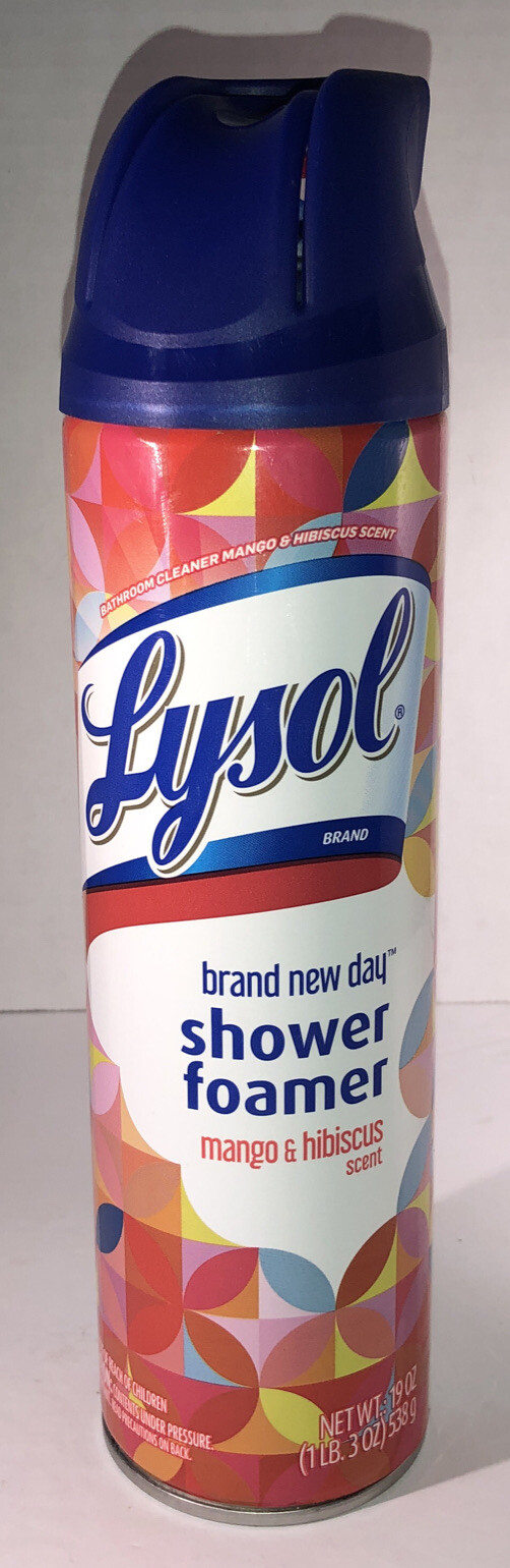 Lysol brand new day bathroom shower foamer Mango/Hibiscus Scent 19 oz-SHIP N 24H