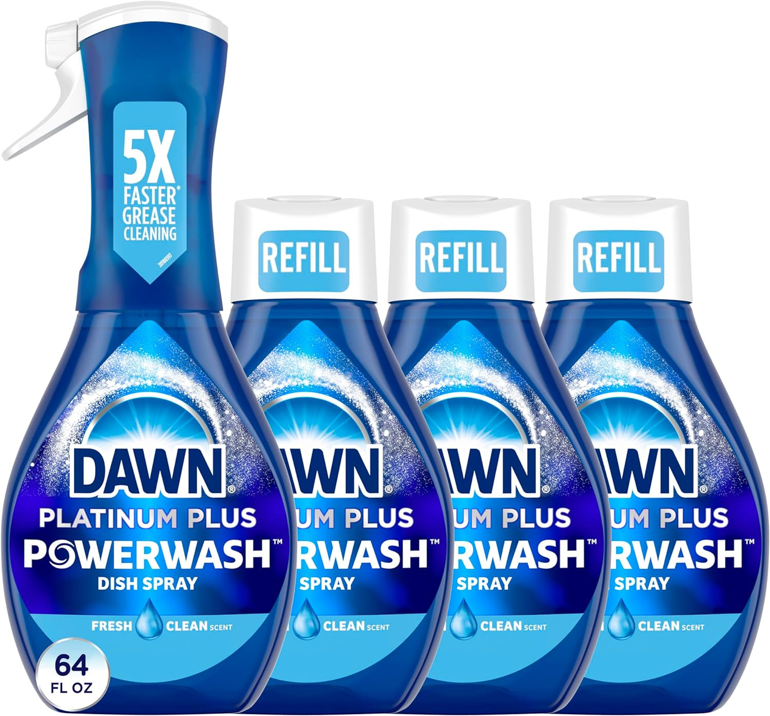 Platinum Powerwash Dish Spray, Dish Soap Liquid, Fresh Scent Bundle, 1 Spray (16