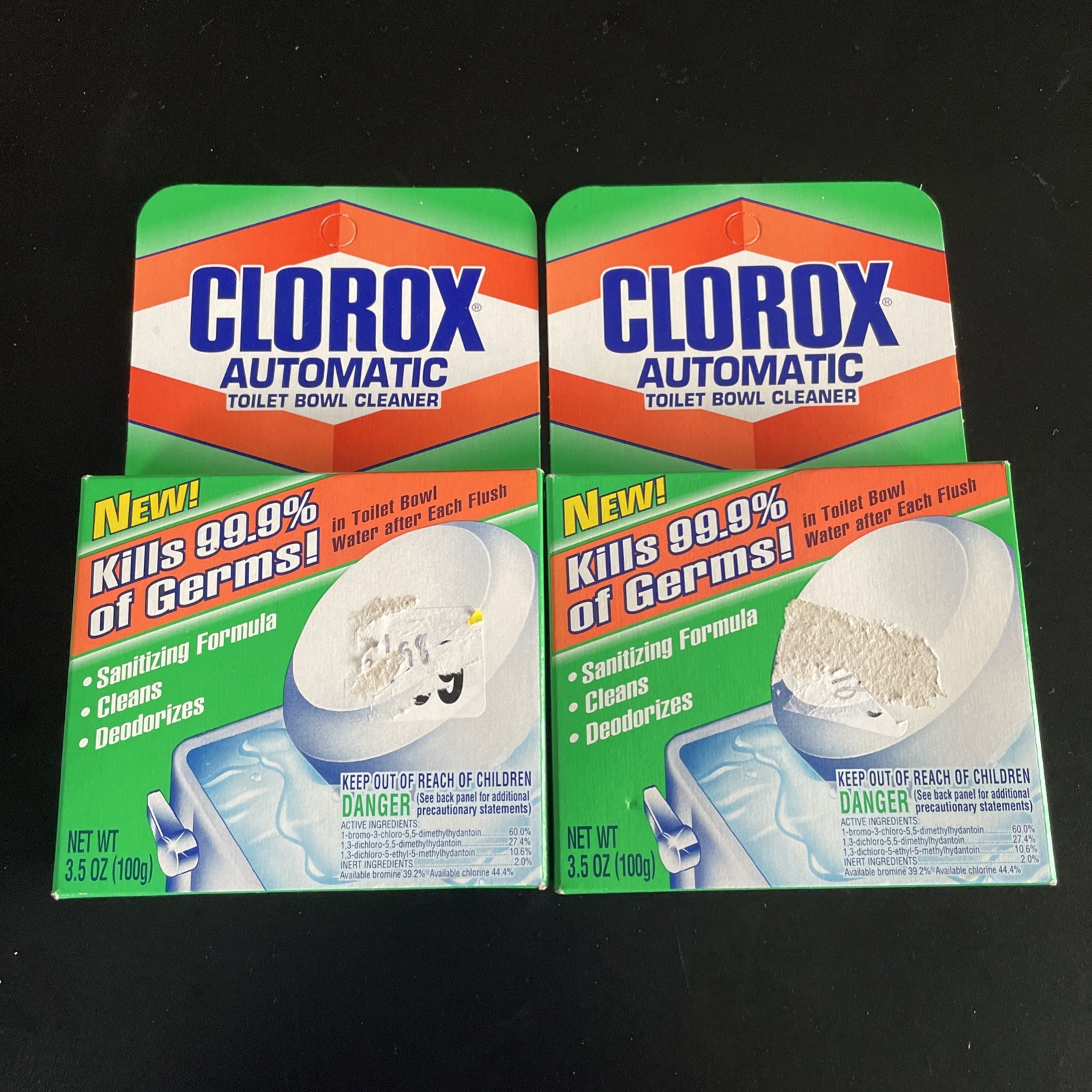 Vintage Clorox Automatic Bowl Cleaner 1993 Movie Prop Retro Advertising Set of 2