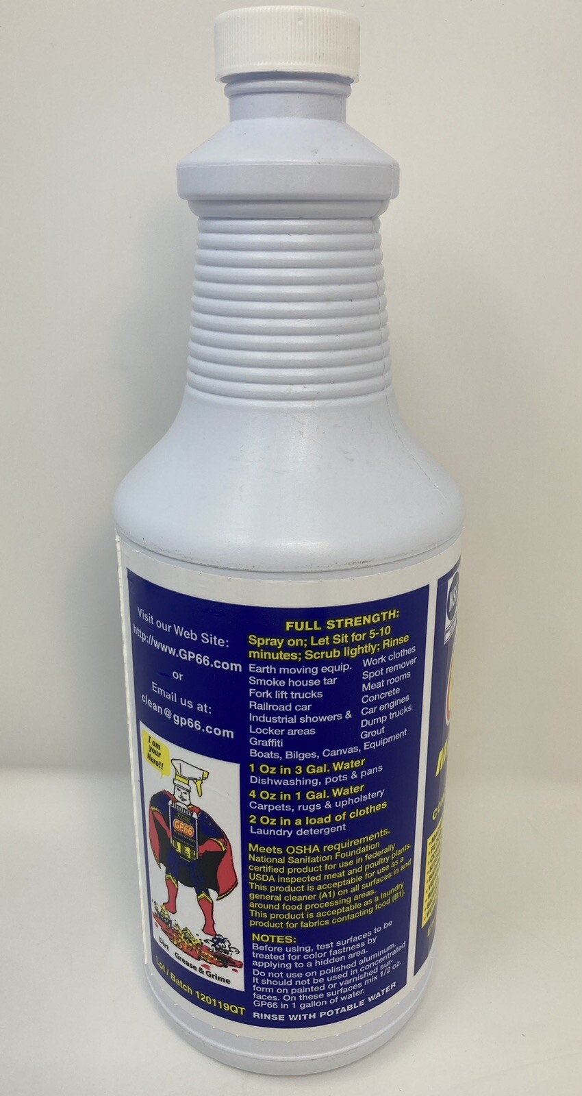 NEW GP66 Concentrated All Purpose Miracle Cleaner 32 oz Bottle Biodegradable