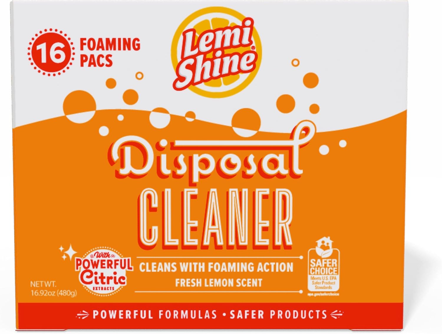 Lemi Shine Foaming Garbage Disposal Cleaner and Deodorizer – Citric Acid Cleanin