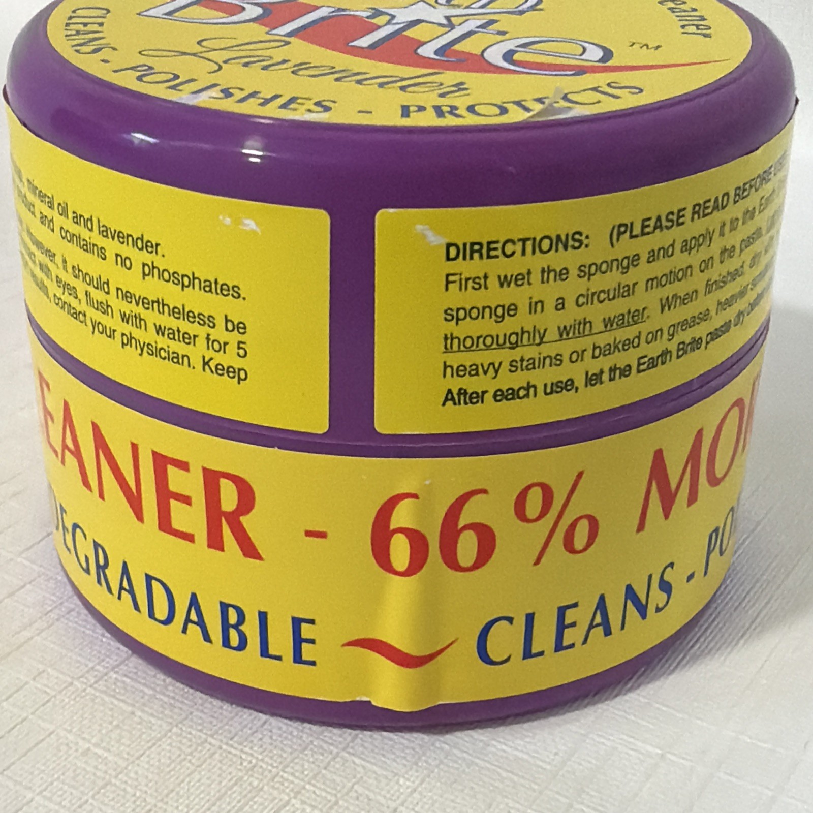 NEW Original Earth Brite Natural All Purpose Cleaner 17.5 oz Lavender France NOB