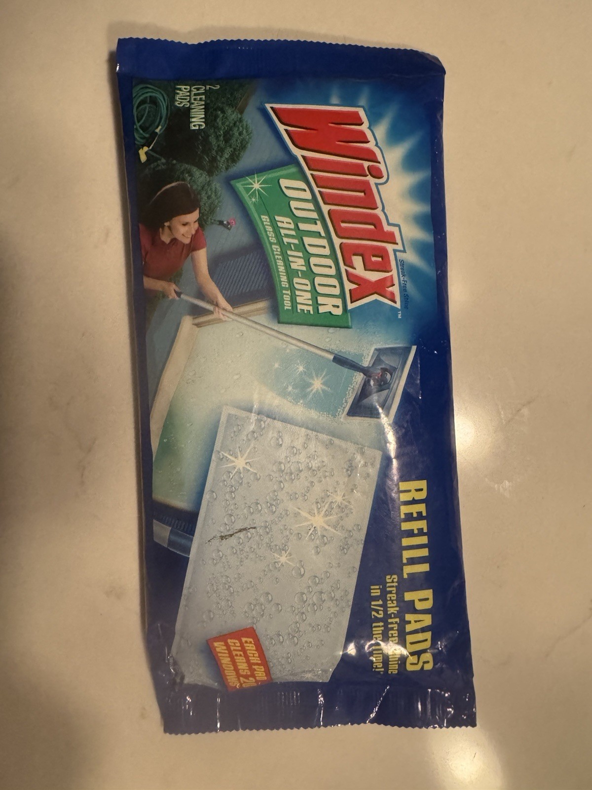 Windex Outdoor Refill Cleaning Pad Windows 1 Pack- 2 Pads Total Discontinued New