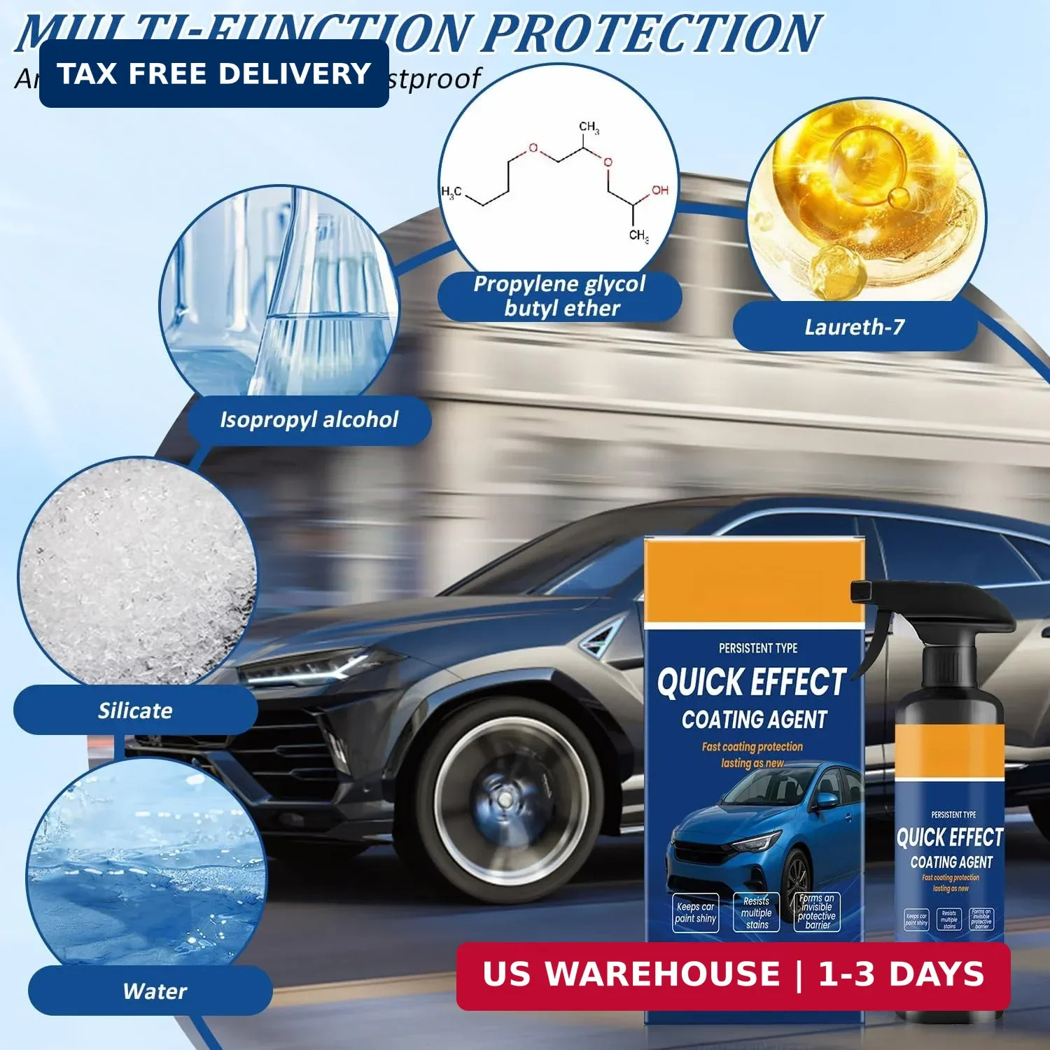 Advanced Car Quick-Acting Coating Agent Spray, Car Coating Spray Quick Effect US