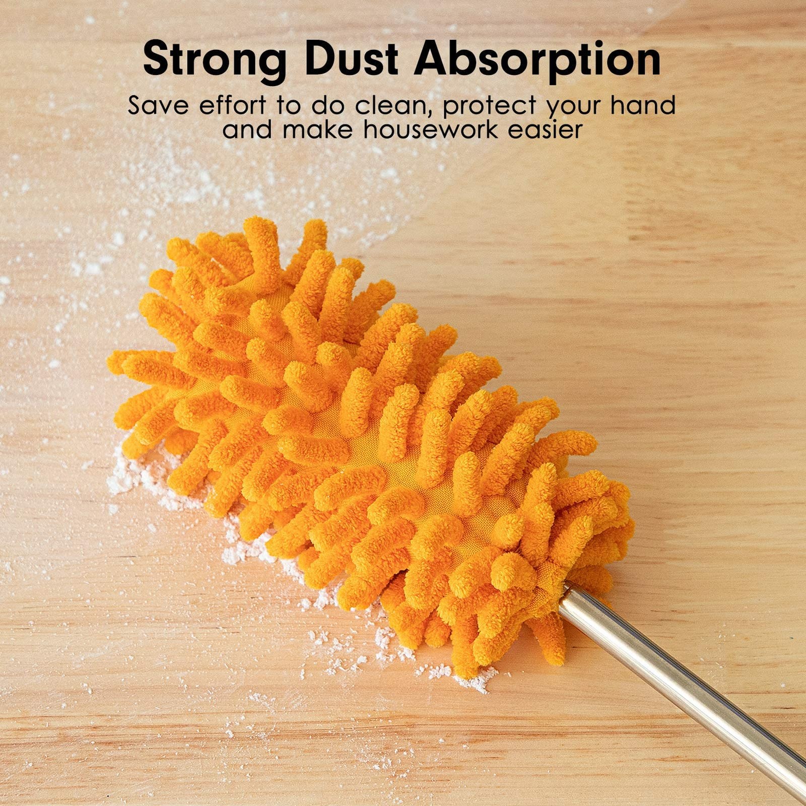 Microfiber Duster for Cleaning, Hand Washable Dusters with 2pcs Replaceable M…