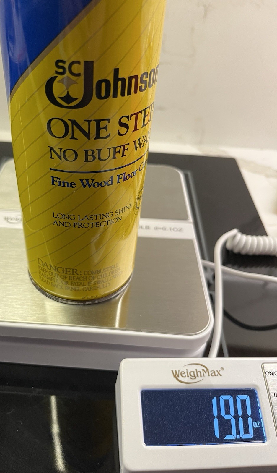 SC Johnson One Step No Buff Wood Wax Fine Wood Care 22oz Can Actual Wt 19oz