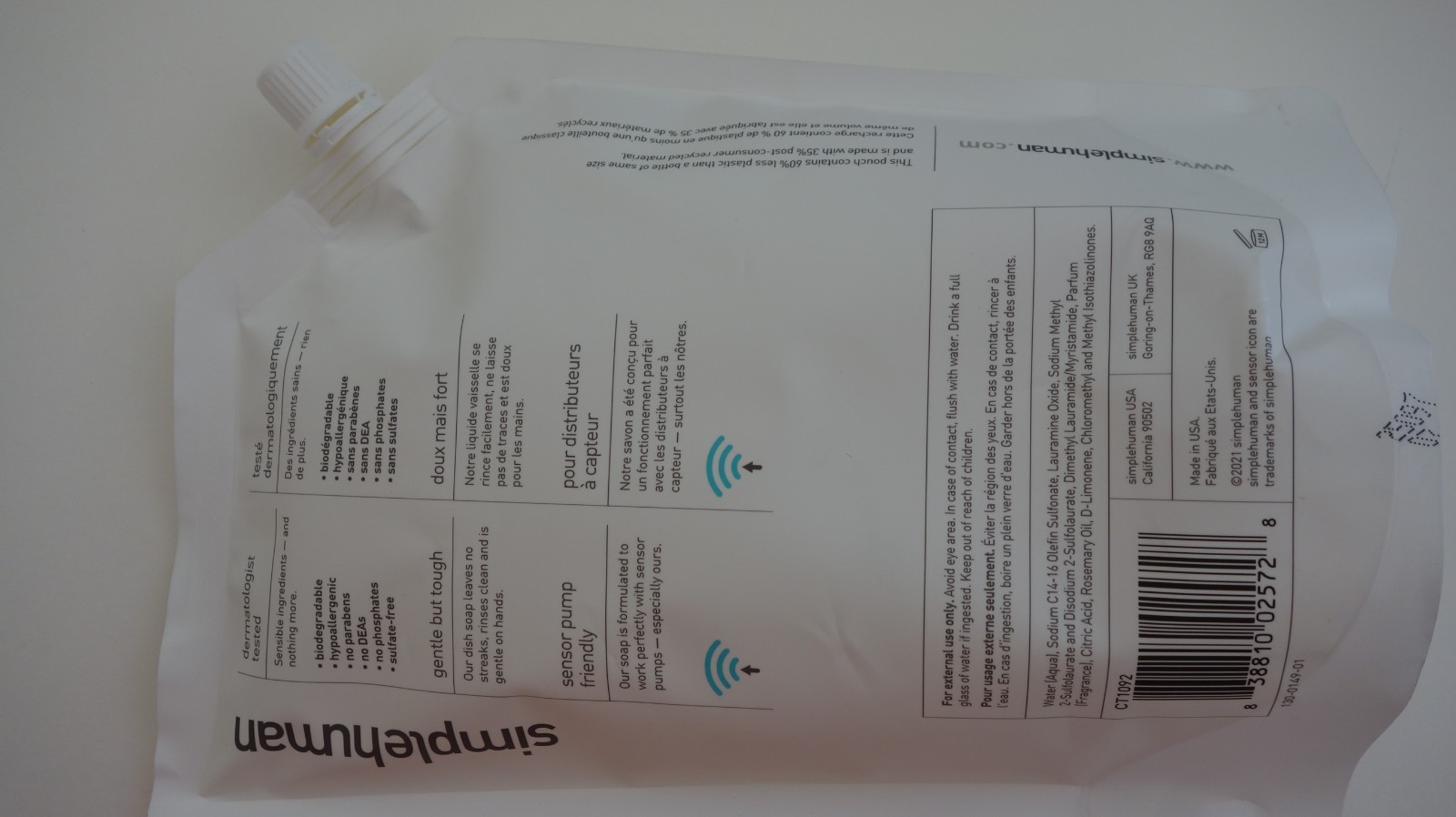simplehuman Liquid dish soap rosemary thyme34 fl. oz. (1L) Sealed New in Bag