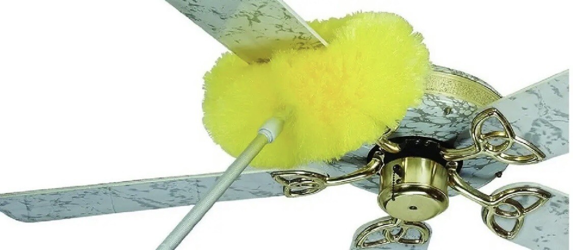 (2) Ceiling Fan Duster Cleaner Removable Washable Durable Soft Brush 24” Long