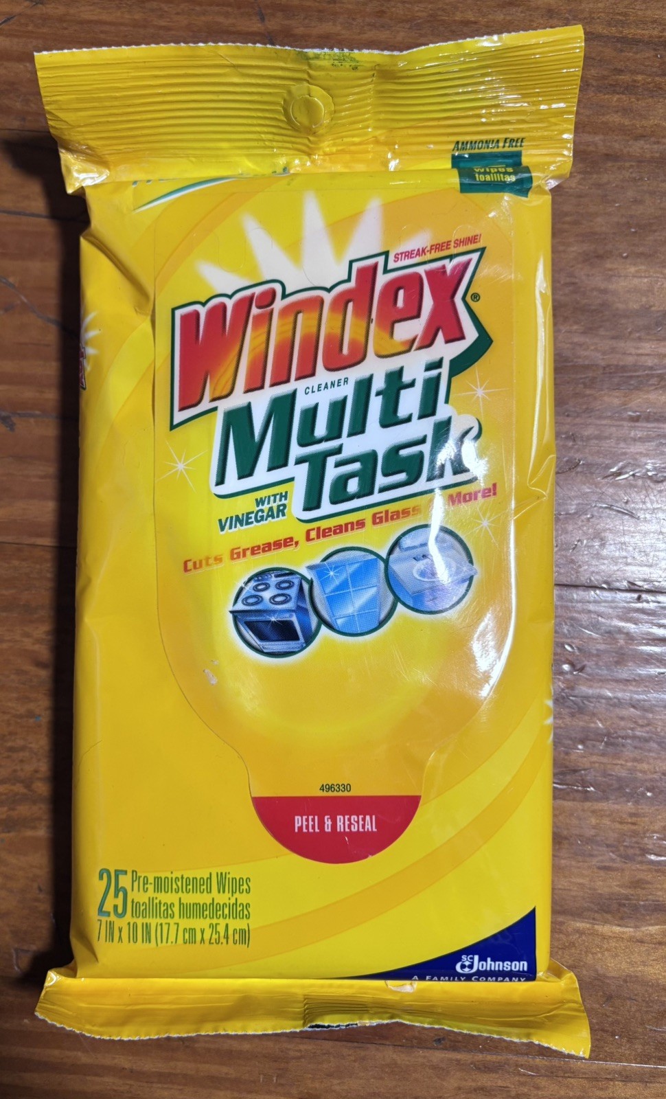 Windex Multi Task with Vinegar Wipes 25 Count Resealable Package Discontinued