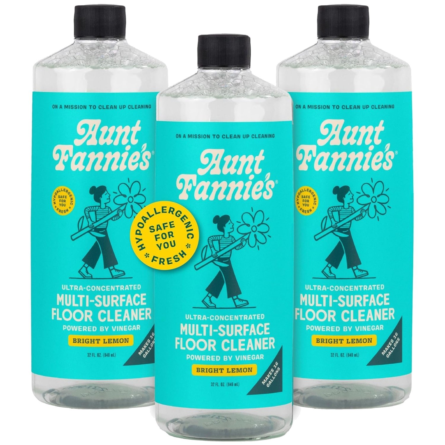Lemon Vinegar Floor Cleaner Trio