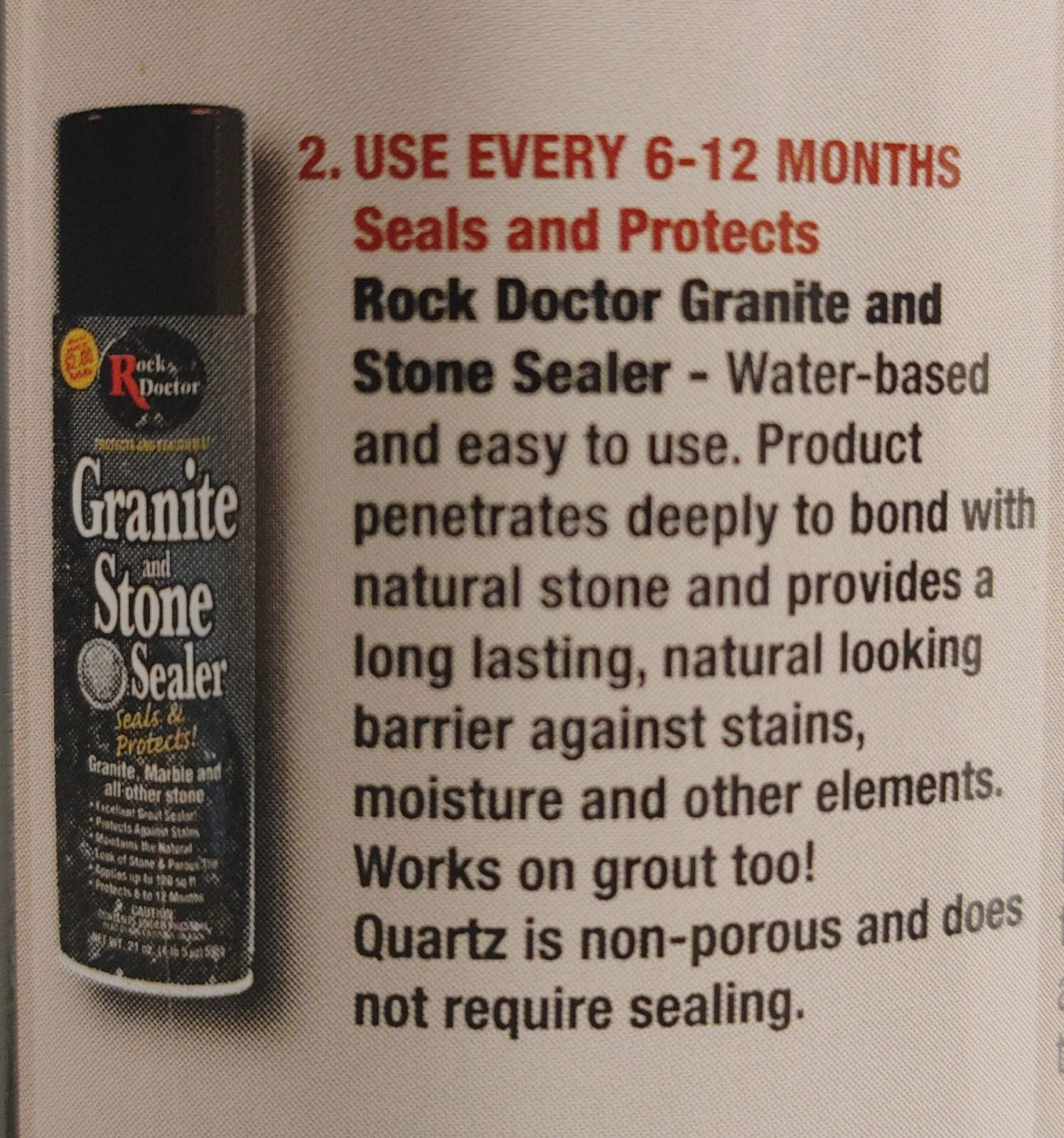 Rock Doctor Granite and Stone Sealer, 18 Ounce Spray Can Seals and Protects.