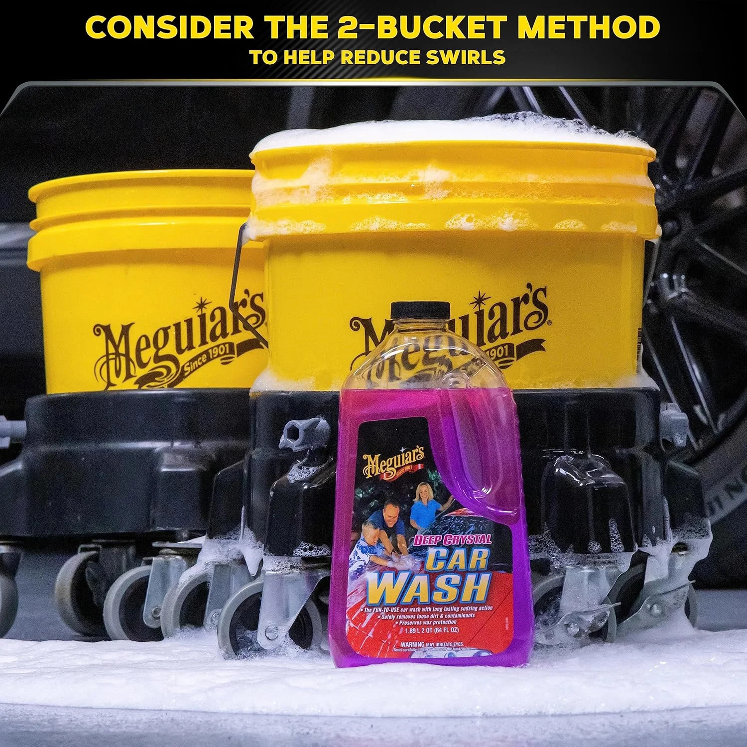 Meguiar’s Deep Crystal Car Wash – Car Wash Shampoo that Cleans Paint, 64 oz.