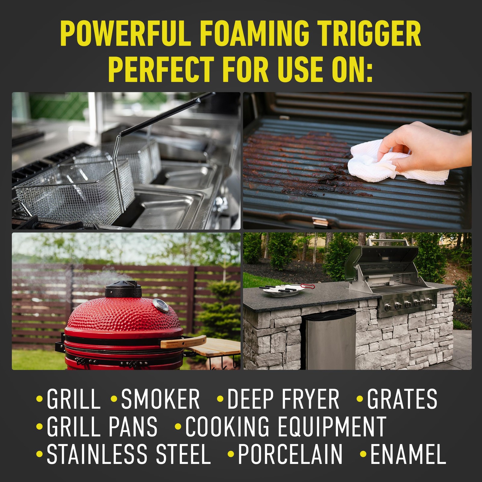 CLR Brands Grill Cleaner and Degreaser Spray, 26 oz. Bottle, BBQ Cleaner Remo…