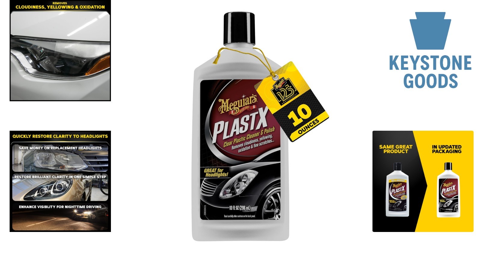 PlastX 10oz Plastic Cleaner & Polish for Headlights & Windows