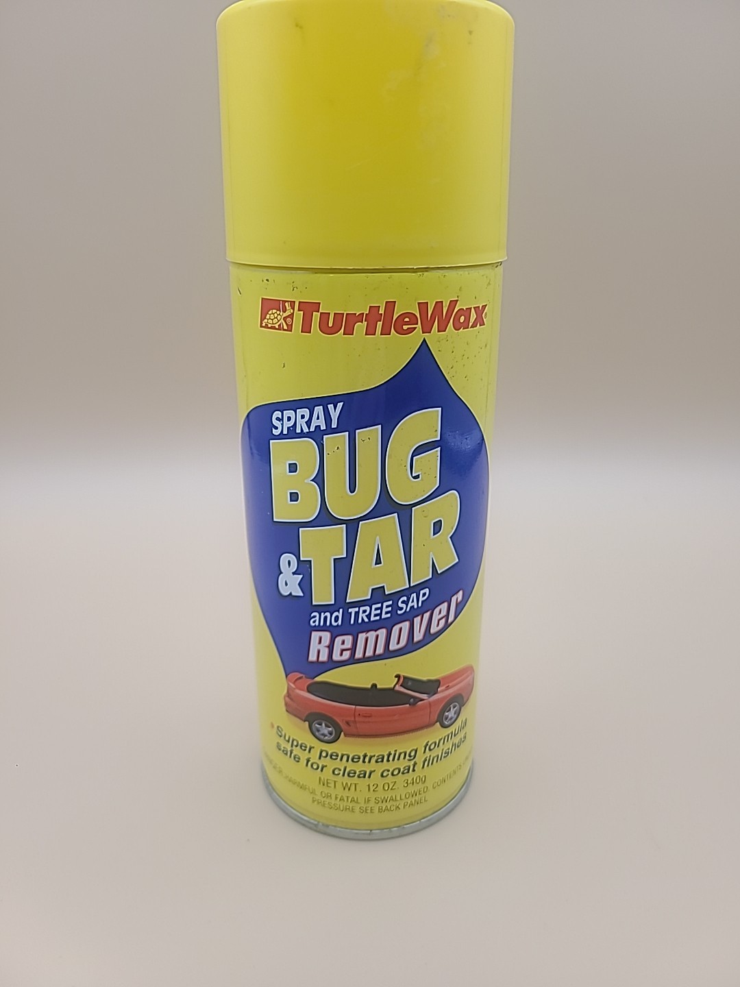 Vintage 1997 Turtle Wax Bug & Tar Remover SPRAY~12oz~Convertible Mustang