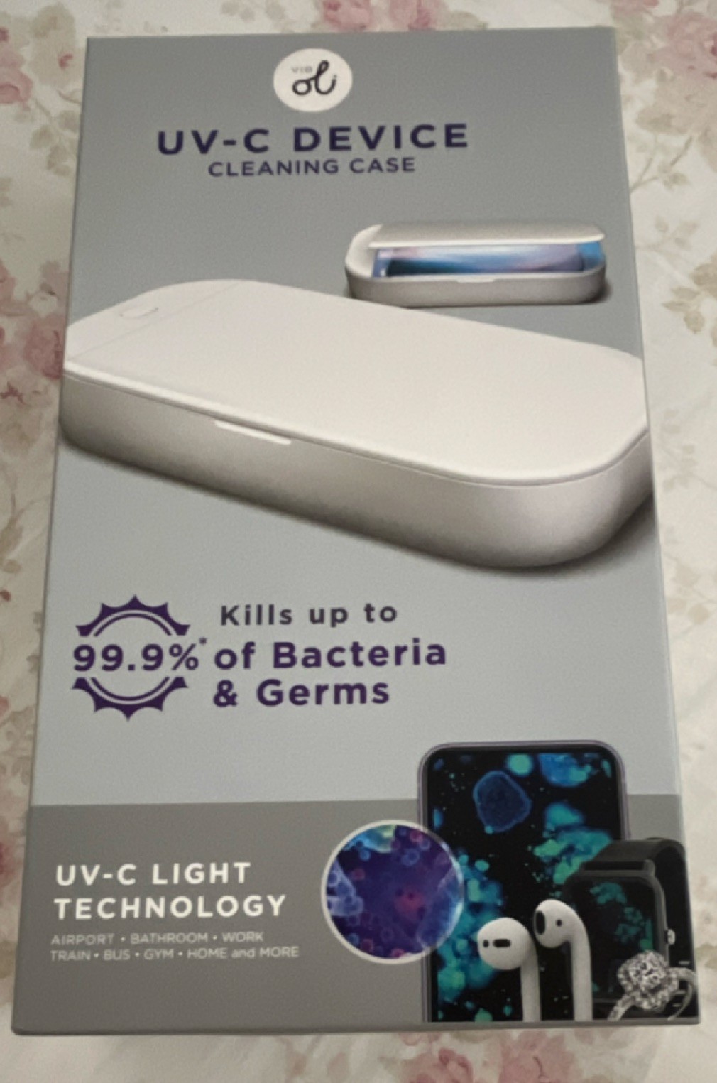 Vibeol UV-C Light Technology Cleaning Case for Electronics, Scent Free
