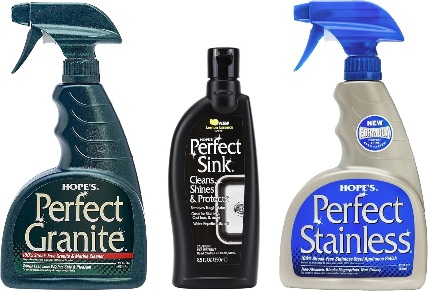 Perfect Stainless, Perfect Granite, and Perfect Sink Cleaner Bundle