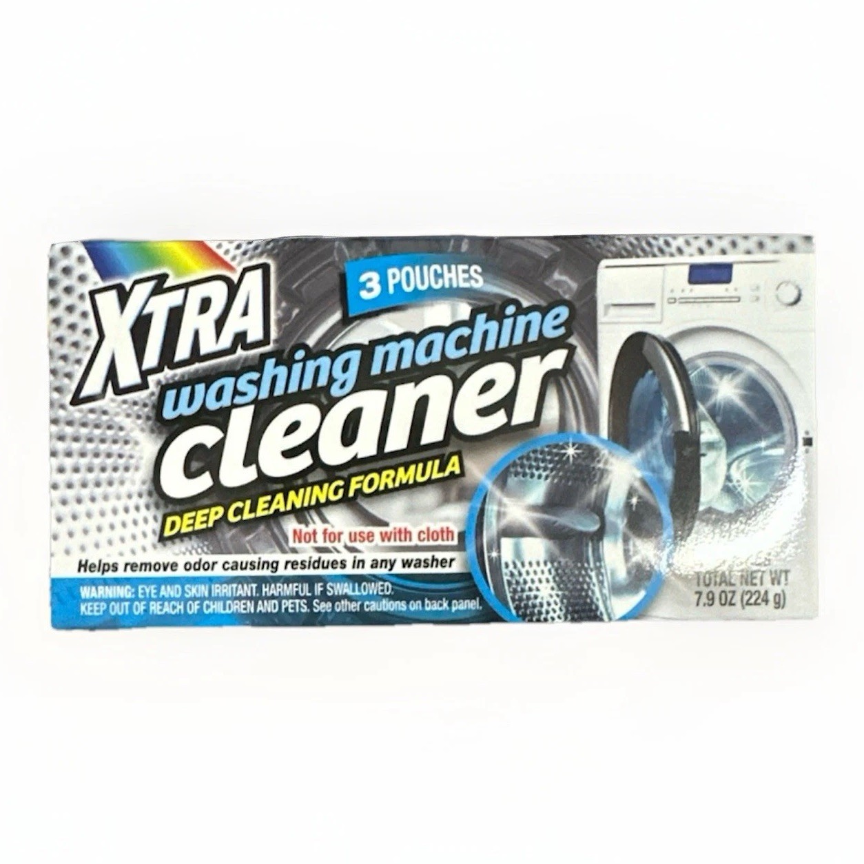 Xtra Washing Machine Cleaner Deep Cleaning Formula 3x Pouches~Remove Odor