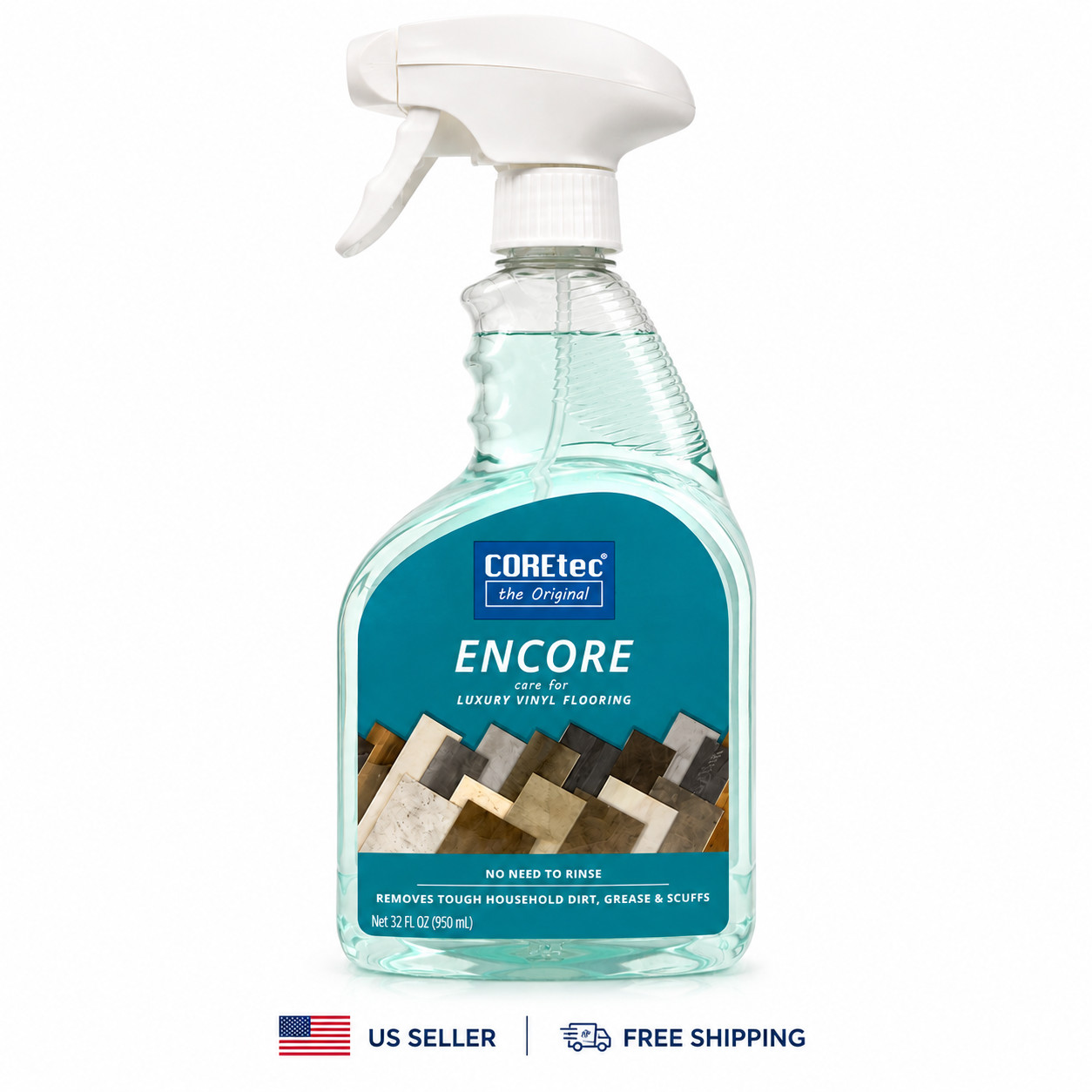 COREtec Encore 32oz Floor Cleaner for Luxury Vinyl Ceramic Hardwood Laminate