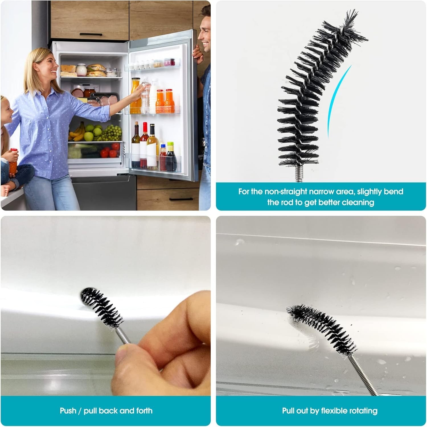 Stainless Steel & Nylon 67″ Drain Cleaning Brush – Effortless Pipe Maintenance