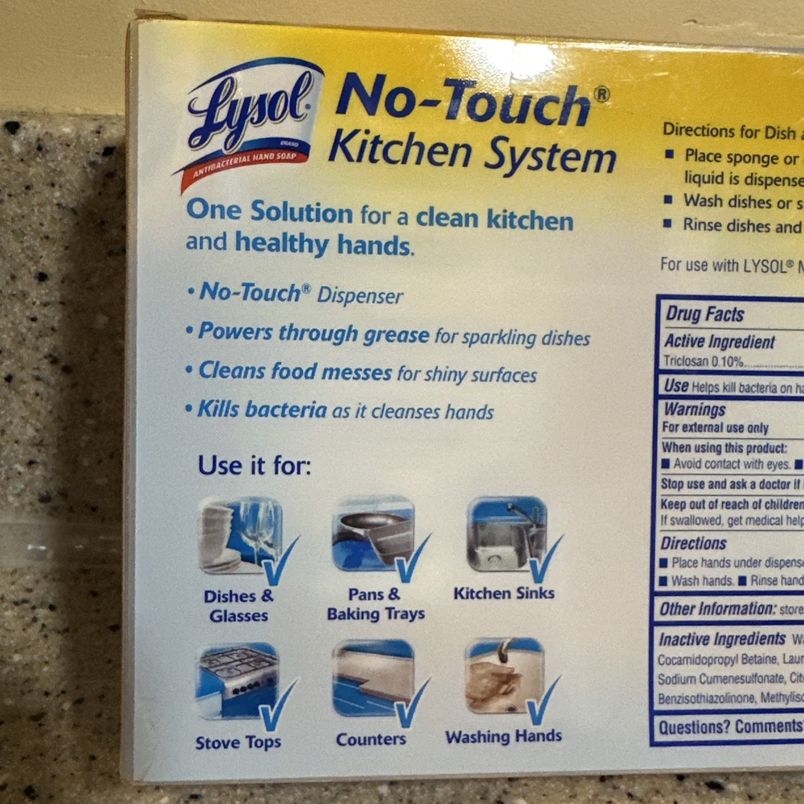 Lysol No Touch Kitchen System Refill Soap Cleaner Sparkling Tangerine 2 Pack NOS