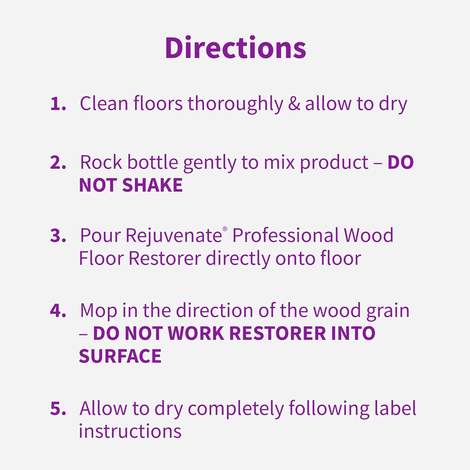 Professional Wood Floor Restorer Fills Scratches, Shines and Protects Wood Floor