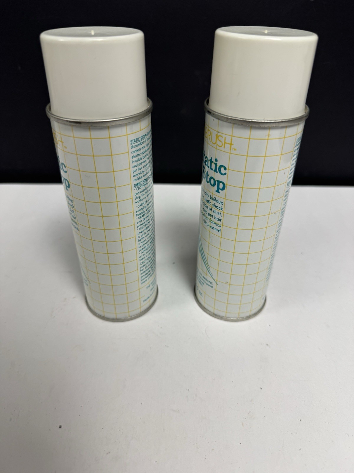 Vintage Fuller Brush Static Stop 2 Cans 6.5 OZ BOTH CANS FULL AND SPRAY