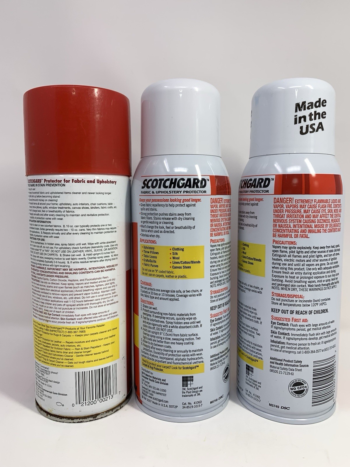 3M Scotchgard FABRIC PROTECTOR Waterproof Clothes Upholstery 10 oz Lot of 3