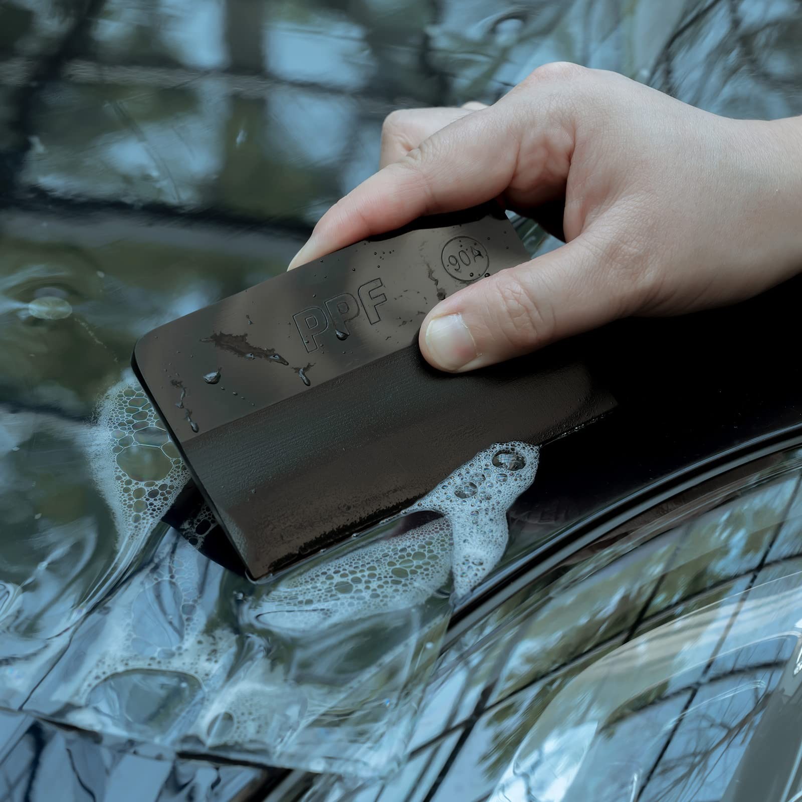 FOSHIO PPF Squeegee – Anti-Scratch TPU Rubber Squeegee for Paint Protection F…