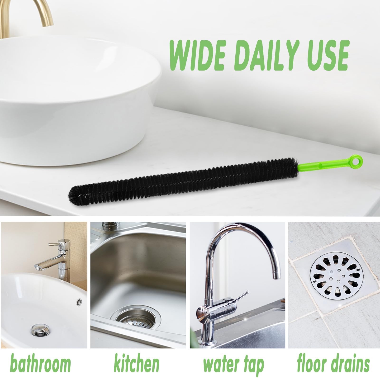 12″ Sewer Drain Brush Bendable Long Pipe Cleaners Flexible Cleaning Tool