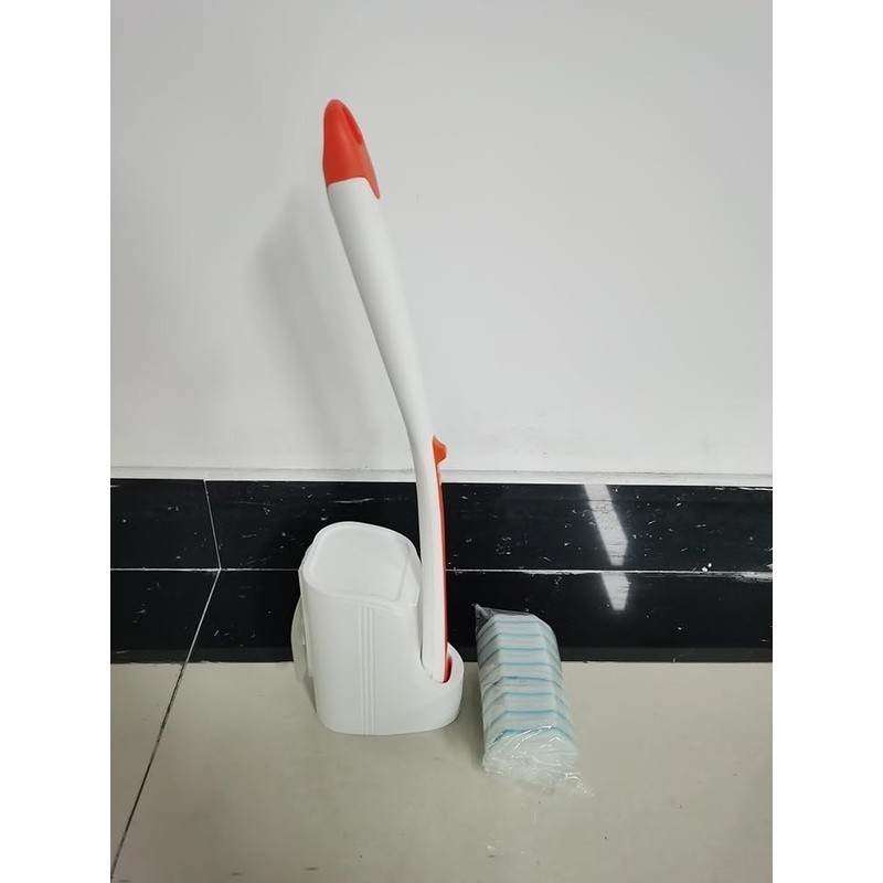 Disposable Toilet Brush 40 Refills Cleaning Kit Easy Use Multi Surface Cleaner
