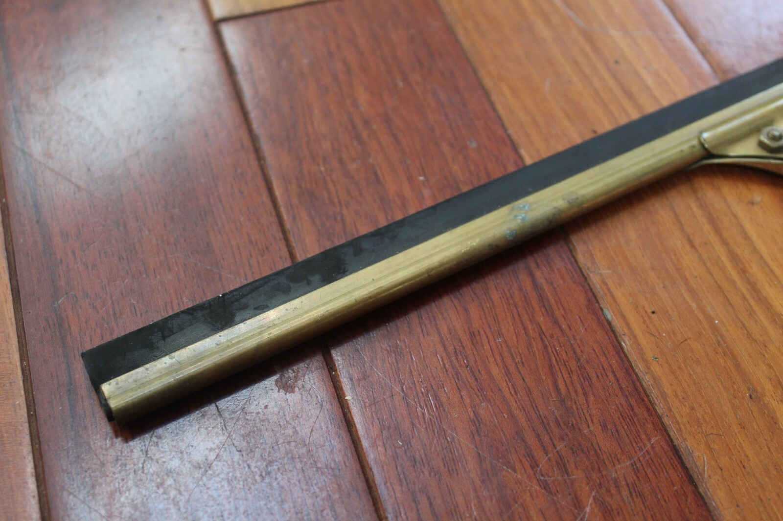 Vintage 17-1/2″ Brass ETTORE Master Squeegee, Made in Oakland, CA, USA