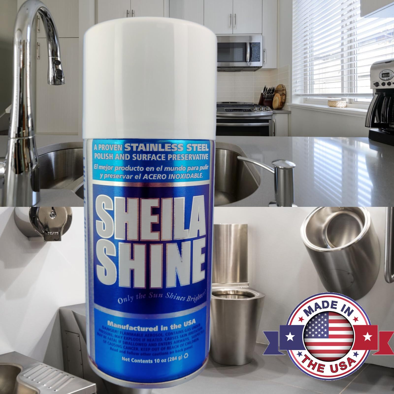 Sheila Shine Stainless Steel Cleaner Polish Pack of 3 Streak Free 10 Oz