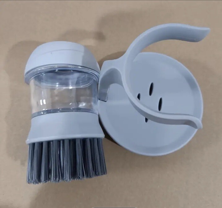 Dish Scrub Brush with Soap Dispenser – Palm Scrub Washing Brush for Dishes Pots
