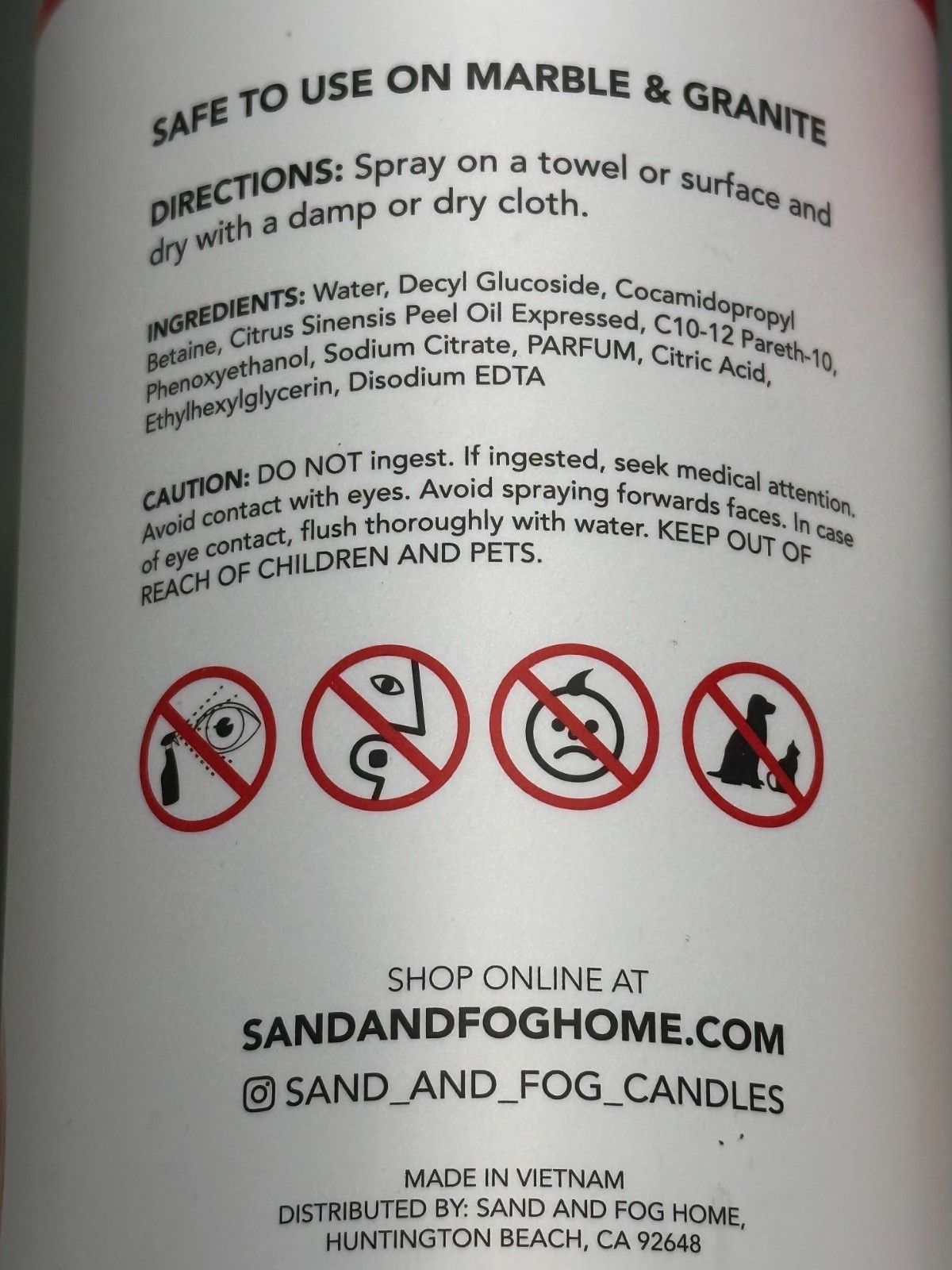 (2-Pack) SAND + FOG™ Plant-Based Kitchen REFRESHER & CLEANER ~ GRAPEFRUIT