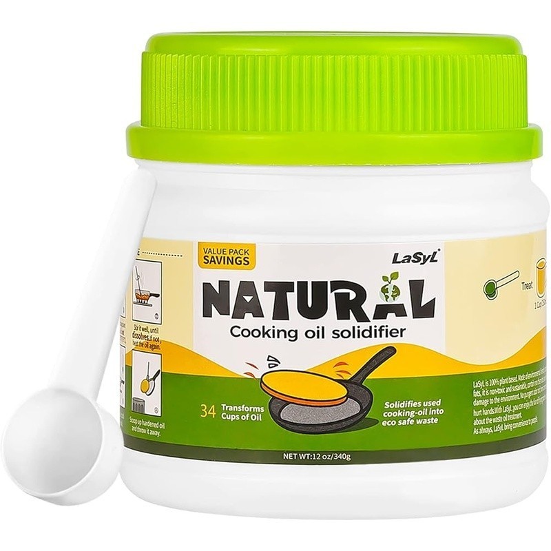 Waste Cooking Oil Solidifier Powder Easy Cleanup Natural Hardener 12oz New