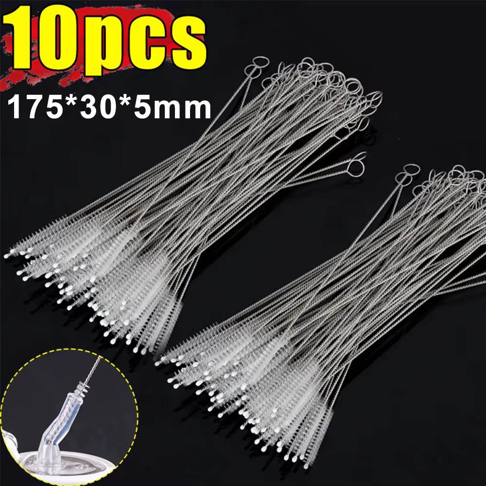 Long Straw Cleaning Brush Kit Reusable Tube Pipe Cleaner Nylon Stainless Steel H