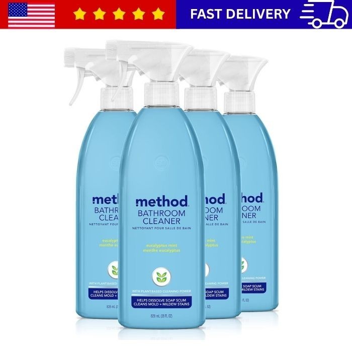 Method Bathroom Cleaner, Removes Mold + Mildew Stains, Eucalyptus Mint, 28 Fl Oz