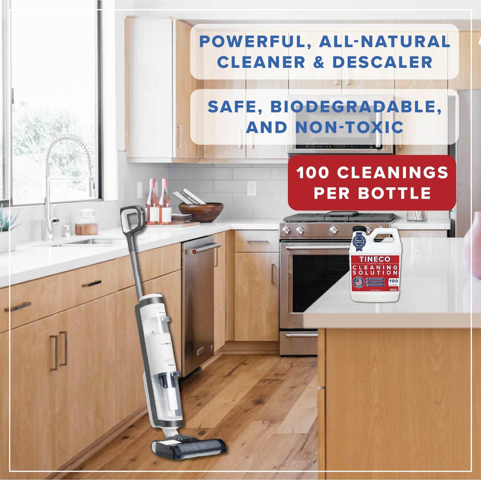 Floor Cleaner Compatible with Tineco – 100 CLEANINGS – 32oz Floor Cleaning So…