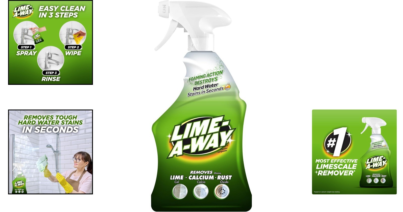 32 fl oz Bathroom Cleaner – Effortlessly Removes Lime, Calcium & Rust Stains