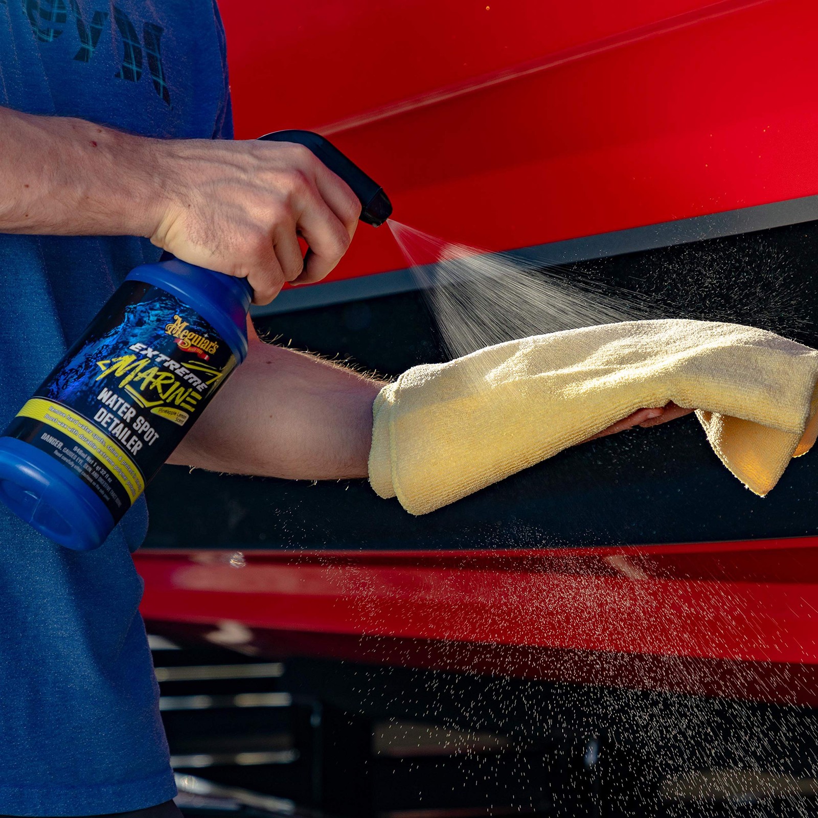 Meguiars 32 Oz Marine Water Spot Remover And Detailer Safe Spray Shine 1 Pack