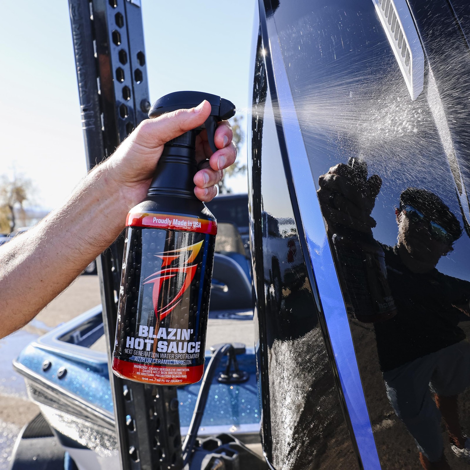 Blazin’ Hot Sauce Next Level Hard Water Spot Remover for Boats Watercraft 32 Oz