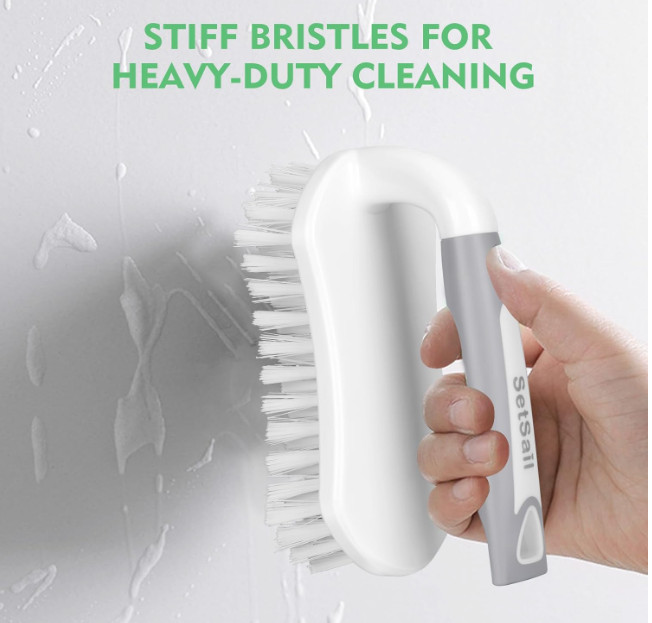 Scrub Brush, Heavy-Duty Scrub Brushes for Cleaning with Stiff Bristles Cleaning