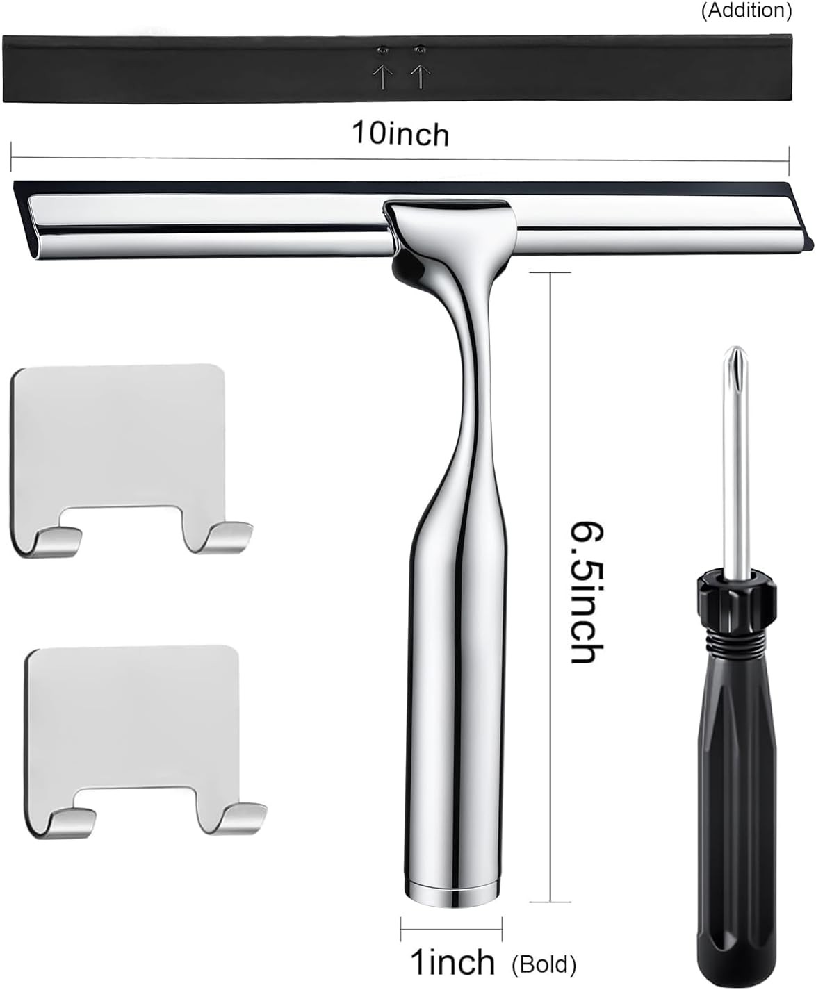 10″ Squeegee for Shower Glass Door All-Purpose Shower Squeegee for Glass Doors