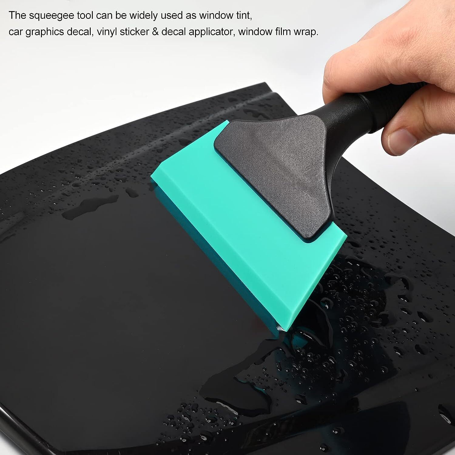 5 Inch Rubber Squeegee Window Tint Windshield Squeegee for Car Window Light Blue