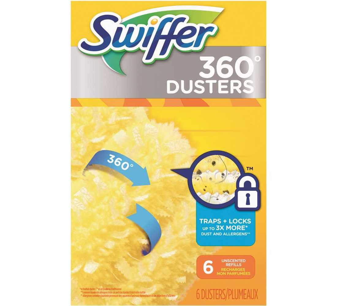 SWIFFER 003700016944 360-Degree Unscented Disposable Duster Refill – pack of 6